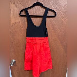 Theory Red and Black Tank Mini Dress size 0
